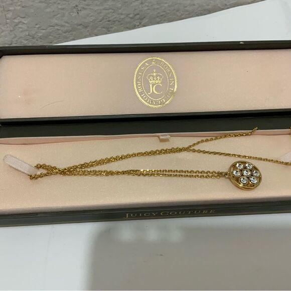 Juicy Couture Jewelry - JUICY COUTURE Necklace Crystal Charm Pendant Long